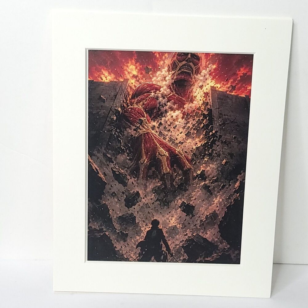 Thru The Wall Attack On Titan Still Shot Card Anime Wall Art Oversized Board A4